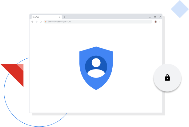 Fereastră din browserul Chrome care afișează pictograma de confidențialitate Google.