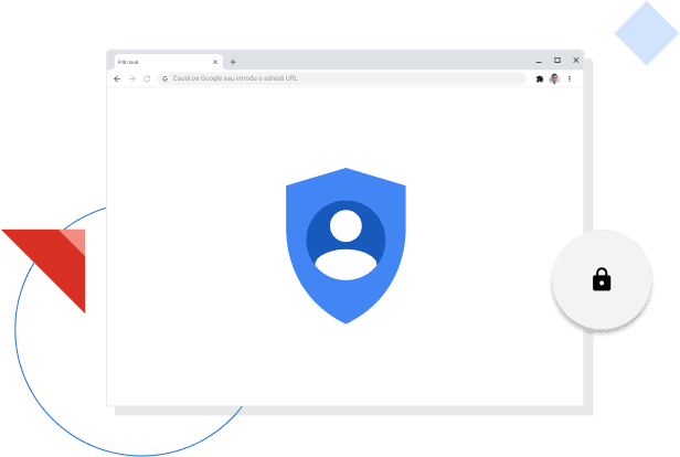 Fereastră din browserul Chrome care afișează pictograma de confidențialitate Google.
