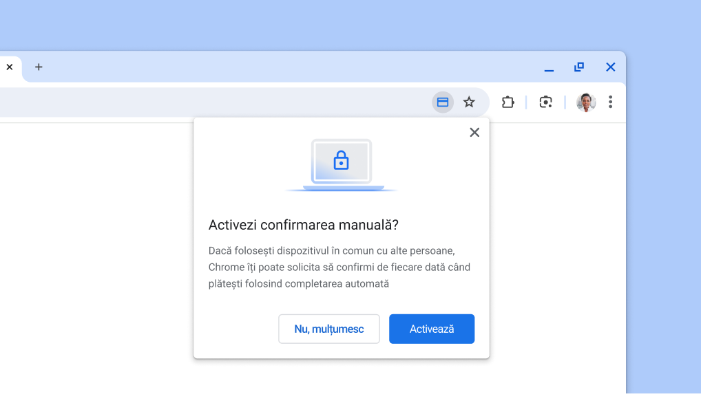 Activează verificarea manuală pentru completarea automată a plăților.